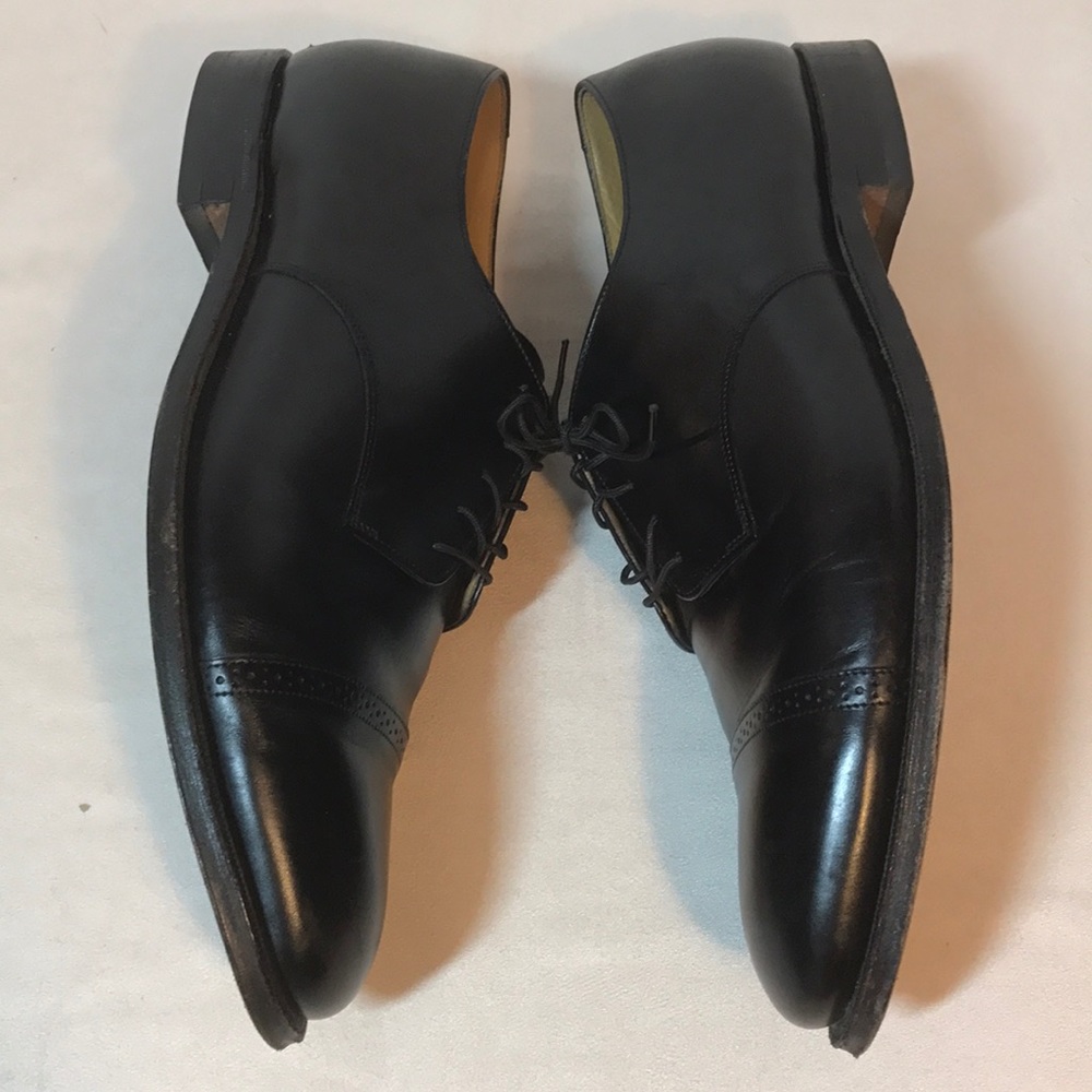 SOLD Johnston Murphy Men's Shoes 14 Black Oxford - Picture 8 of 8